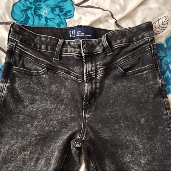 GAP Women's Black Acid-Wash Skinny Jeggings - Picture 2 of 7